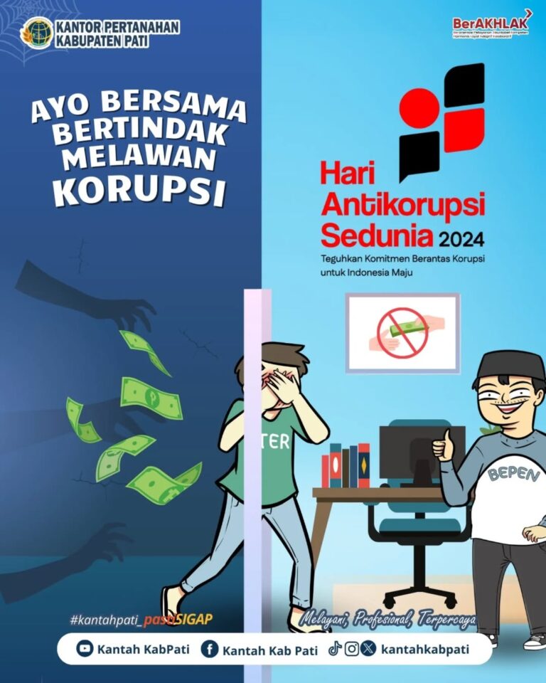 Peringatan HAKORDIA, BPN Pati Ajak  Bersama Bertindak Melawan Korupsi