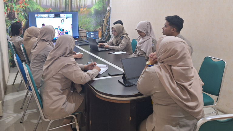 Kantor Pertanahan Kabupaten Pati Ikuti Rapat Monitoring dan Evaluasi Realisasi Anggaran Belanja PNBP