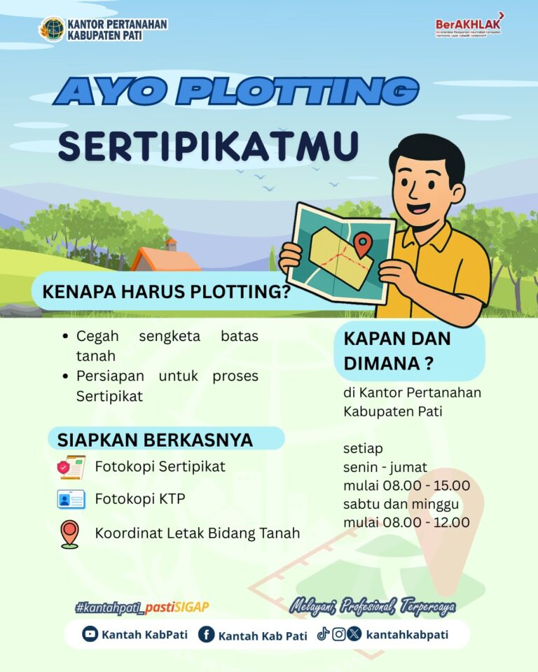 Warga Pati, Ayo Plotting Sertipikatmu