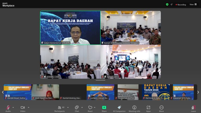 Rakerda Kanwil BPN Provinsi Sulawesi Tenggara, Sekjen Kementerian ATR/BPN: Institusi Inti Kita adalah Pelayanan