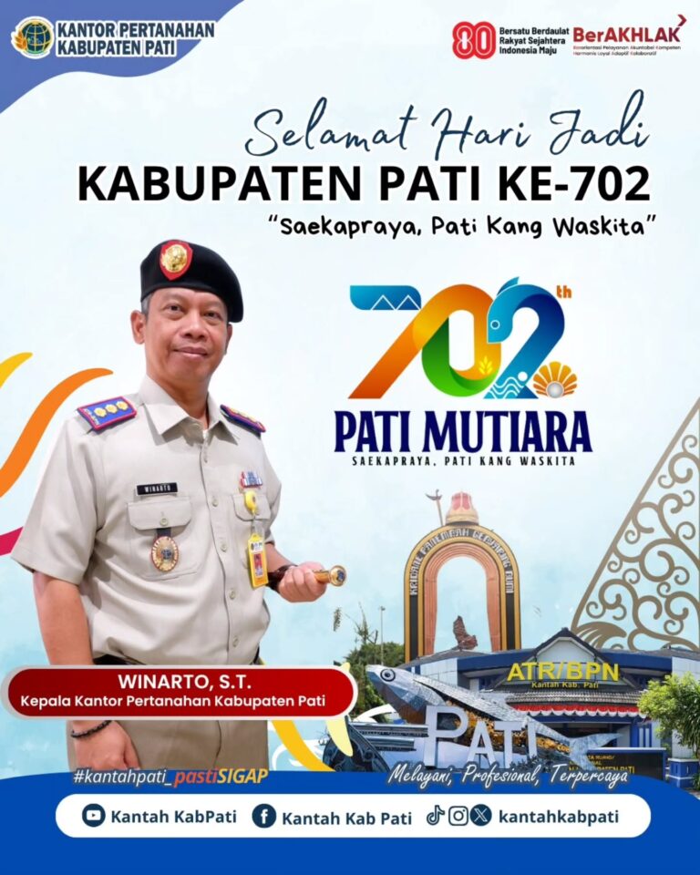 Kantor Pertanahan Kabupaten Pati turut memperingati Hari Jadi ke-702 Kabupaten Pati