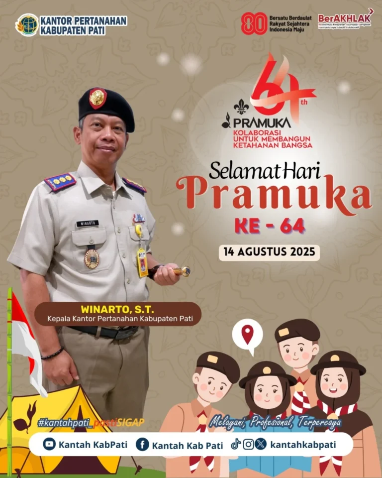 Kantor Pertanahan Kabupaten Pati Turut Peringati Hari Pramuka ke-64