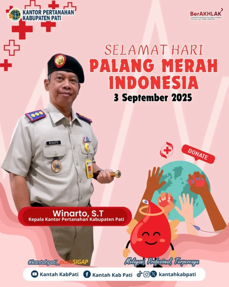 Momentum Hari PMI, Kantor Pertanahan Kabupaten Pati Tekankan Solidaritas dan Pelayanan untuk Sesama