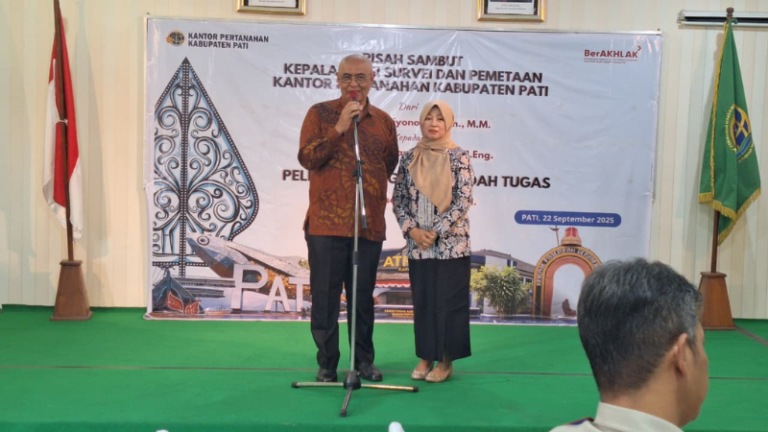 Kantor Pertanahan Kabupaten Pati resmi melakukan serah terima jabatan Kepala Seksi Survei dan pemetaan