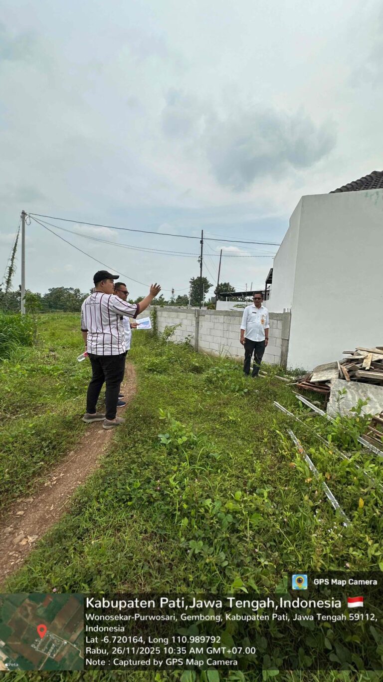Kantor Pertanahan Kabupaten Pati melaksanakan kegiatan penelitian lapang oleh Tim Panitia Pemeriksaan Tanah A untuk permohonan Hak Guna Bangunan (HGB) di Desa Semirejo, Kecamatan Gembong, 26 November 2025