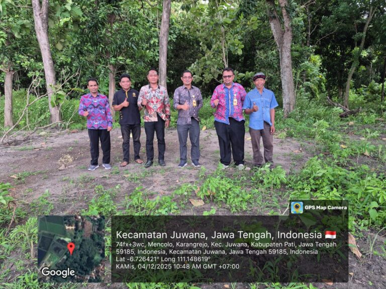 Kantor Pertanahan Kabupaten Pati melaksanakan kegiatan peninjauan lapang oleh Tim Panitia Pemeriksaan Tanah di Desa Karang Rejo, Kecamatan Juwana, 5 Desember 2025