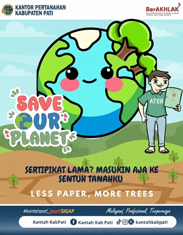 Kantor Pertanahan Kabupaten Pati mengajak masyarakat untuk memulai langkah kecil yang berdampak besar