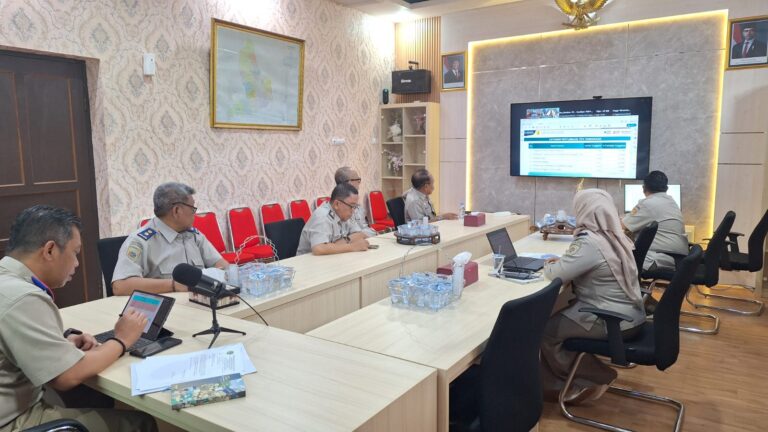 Kantor Pertanahan Kabupaten Pati mengikuti Zoom Meeting terkait Penyelesaian PDDM/Tunggakan Layanan Pertanahan Tahun Anggaran 2025, 20/01/2026