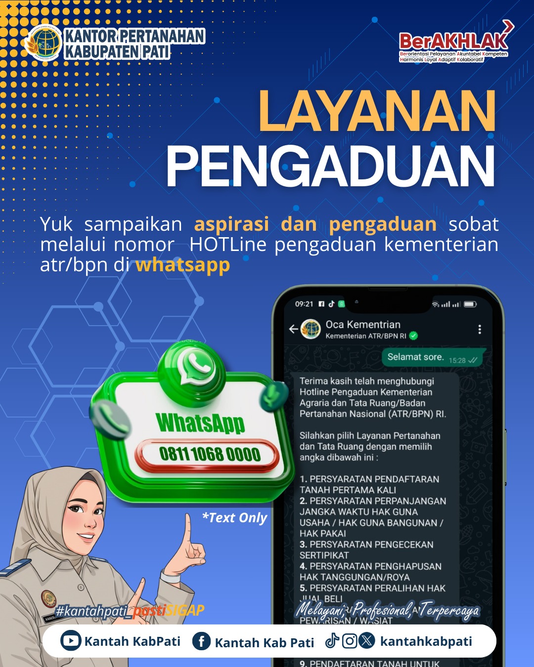 Punya aspirasi atau pengaduan seputar layanan pertanahan?