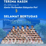 Segenap jajaran Kantor Pertanahan Kabupaten Pati mengucapkan Selamat dan Sukses kepada Seluruh Pegawai Pemerintah dengan Perjanjian Kerja (PPPK) atas perpindahan wilayah kerja ke tempat yang baru