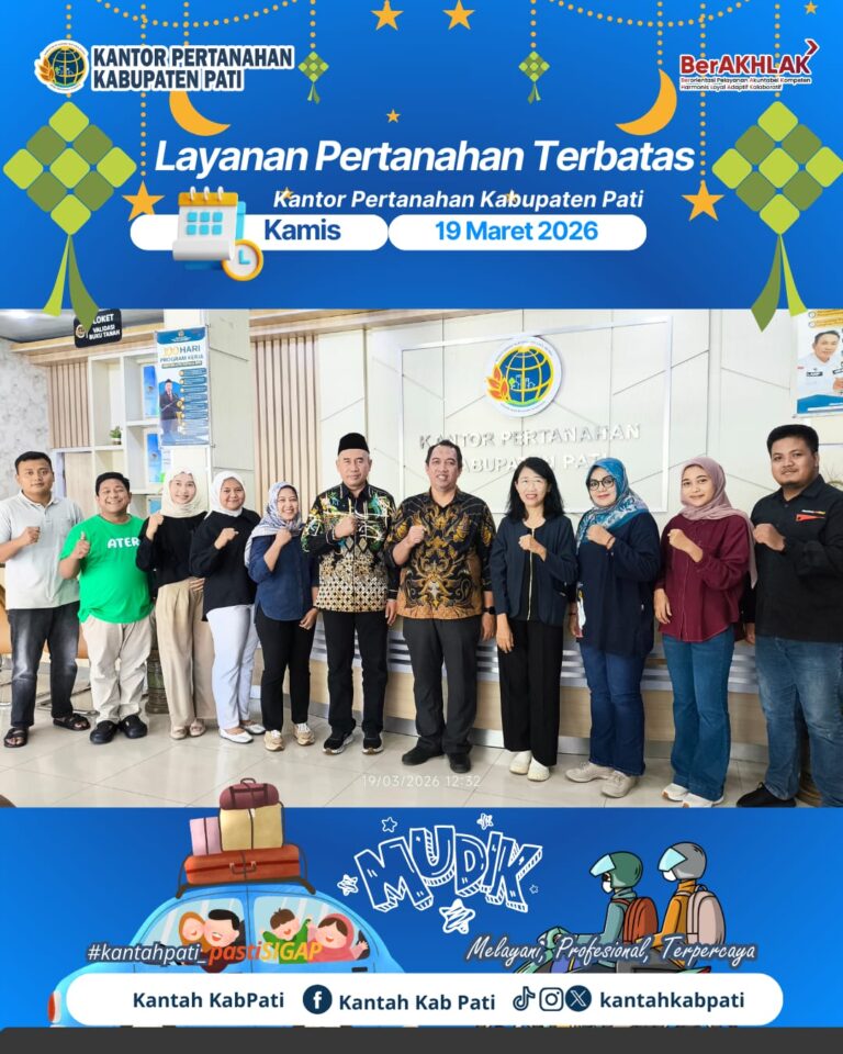 Pelayanan Pertanahan Terbatas pada Kamis, 19 Maret 2026