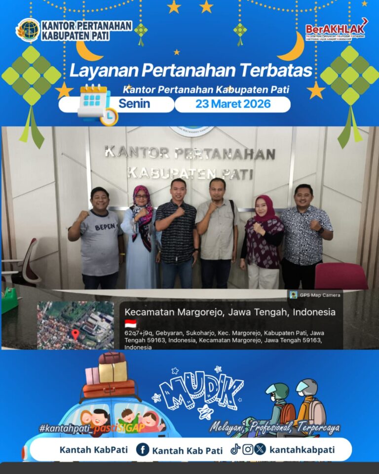 Pelayanan Pertanahan Terbatas pada Senin, 23 Maret 2026