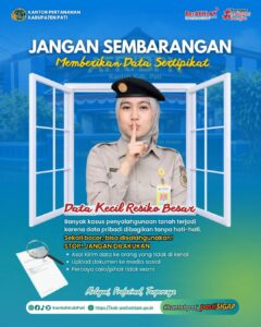 Halo #SobATRBPN, mulai sekarang stop memberikan data sertipikat tanah sembarangan yaa