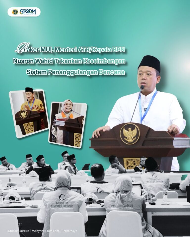 Menteri Agraria dan Tata Ruang/Kepala BPN, Nusron Wahid, menegaskan pentingnya keseimbangan antara perencanaan, implementasi, pendanaan, dan penguatan SDM