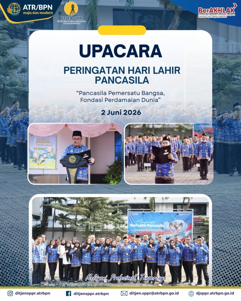 Kementerian Agraria dan Tata Ruang/Badan Pertanahan Nasional melaksanakan Upacara Peringatan Hari Lahir Pancasila ke-81 di Lapangan Kementerian ATR/BPN, Jakarta.
