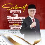 Segenap keluarga besar Biro Hubungan Masyarakat dan Protokol Kementerian ATR/BPN mengucapkan Selamat dan Sukses atas dilantiknya Bapak Adhi Maskawan sebagai Kepala Bagian Tata Usaha pada Kantor Wilayah Badan Pertanahan Nasional Provinsi Banten.