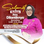 Segenap keluarga besar Biro Hubungan Masyarakat dan Protokol Kementerian ATR/BPN mengucapkan Selamat dan Sukses atas dilantiknya Ibu Nurzalina sebagai Kepala Bagian Informasi Publik dan Pengaduan Masyarakat pada Biro Humas dan Protokol Kementerian ATR/BPN.