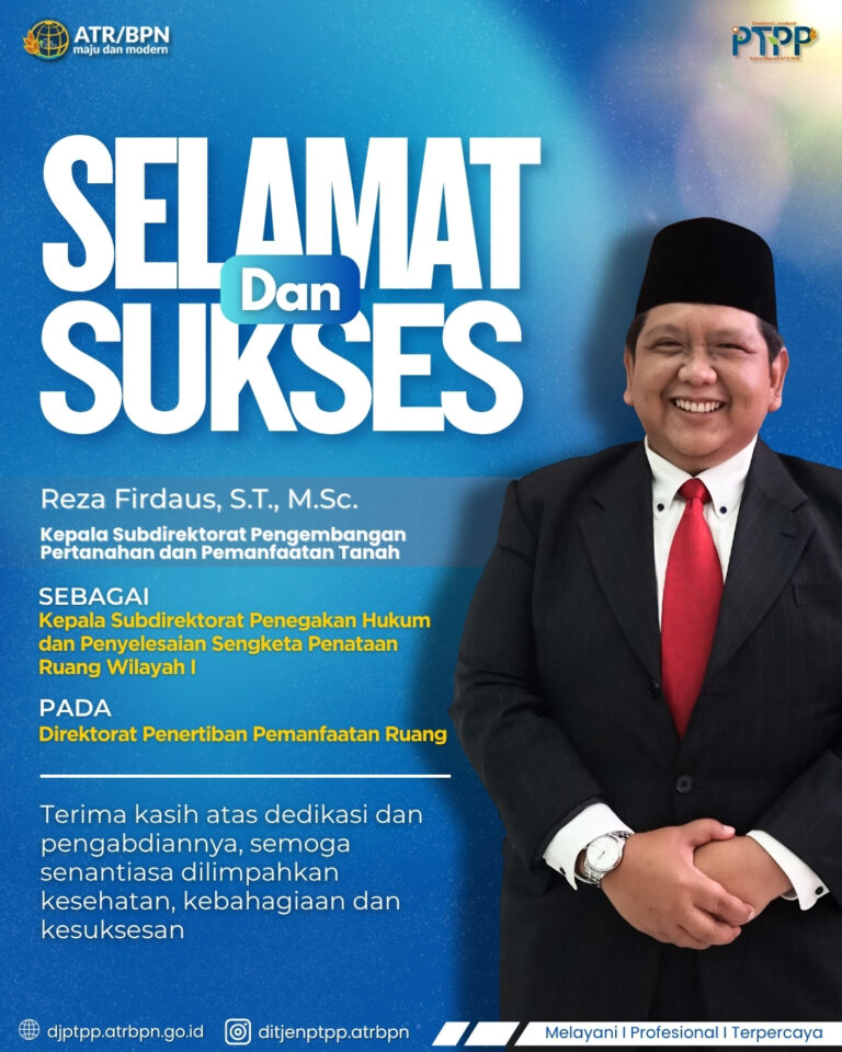 Segenap jajaran Ditjen PTPP mengucapkan “Selamat dan sukses” atas dilantiknya: