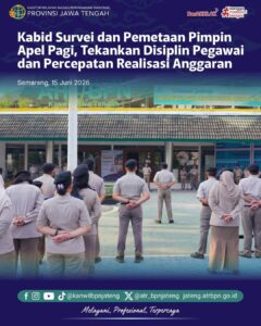 Kabid Survei dan Pemetaan Pimpin Apel Pagi, Tekankan Disiplin Pegawai dan Percepatan Realisasi Anggaran