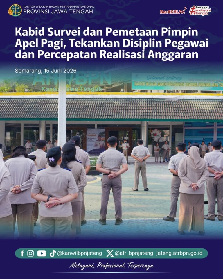 Kabid Survei dan Pemetaan Pimpin Apel Pagi, Tekankan Disiplin Pegawai dan Percepatan Realisasi Anggaran