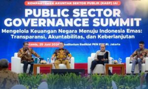 Dirjen PTPP, Arief Muliawan menjadi Narasumber dalam Kegiatan Public Sector Governance Summit (PSGS) Kompartemen Akuntan Sektor Publik (KASP) Ikatan Akuntan Indonesia (IAI) dengan Tema “Mengelola Keuangan Negara Menuju Indonesia Emas: Transparansi, Akuntabilitas, dan Keberlanjutan”.