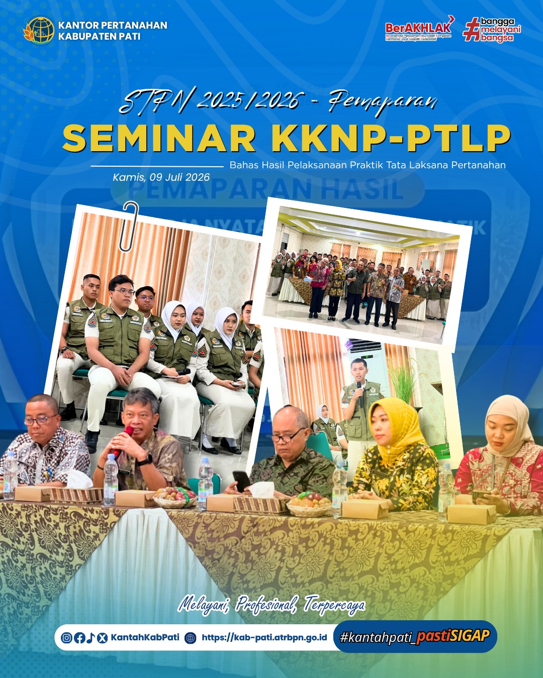 Seminar KKNP-PTLP STPN Tahun Akademik 2025/2026 Perkuat Sinergi Pengembangan Tata Laksana Pertanahan di Kabupaten Pati