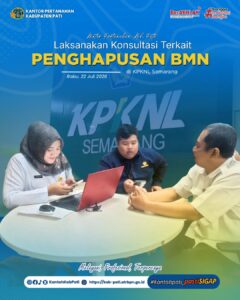 Kantor Pertanahan Kabupaten Pati Laksanakan Konsultasi Terkait Penghapusan Barang Milik Negara di KPKNL Semarang