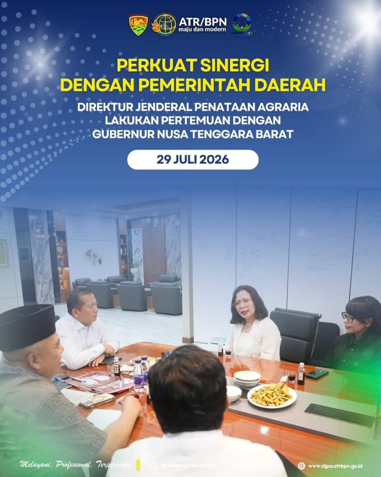 Mengawali kunjungan kerjanya di Nusa Tenggara Barat, Direktur Jenderal Penataan Agraria, Embun Sari melakukan pertemuan dengan Gubernur Nusa Tenggara Barat, Lalu Muhammad Iqbal
