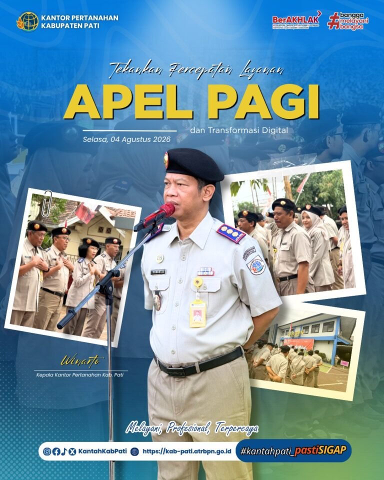 Kepala Kantor Pertanahan Kabupaten Pati Tekankan Percepatan Layanan dan Transformasi Digital pada Apel Pagi