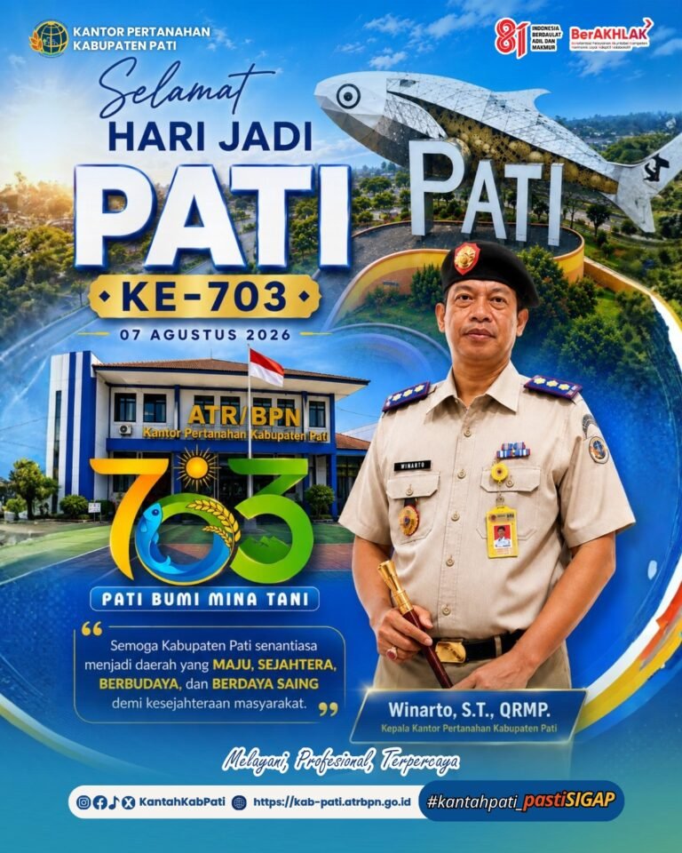 Selamat Hari Jadi Kabupaten Pati ke-703 07 Agustus 2026