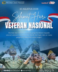 Selamat Hari Veteran Nasional, 10 Agustus 2026.