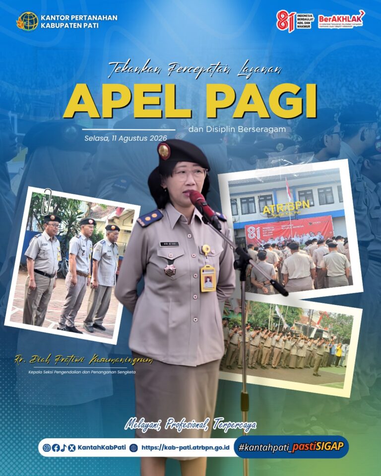 Apel Pagi Kantor Pertanahan Kabupaten Pati Tekankan Disiplin Berseragam