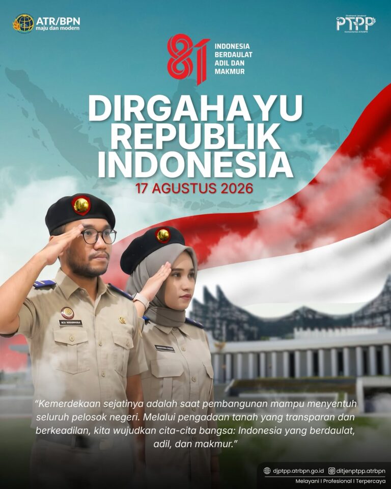 Kami seluruh jajaran Ditjen PTPP mengucapkan Selamat Hari Kemerdekaan Republik Indonesia ke-81! 🇮🇩
