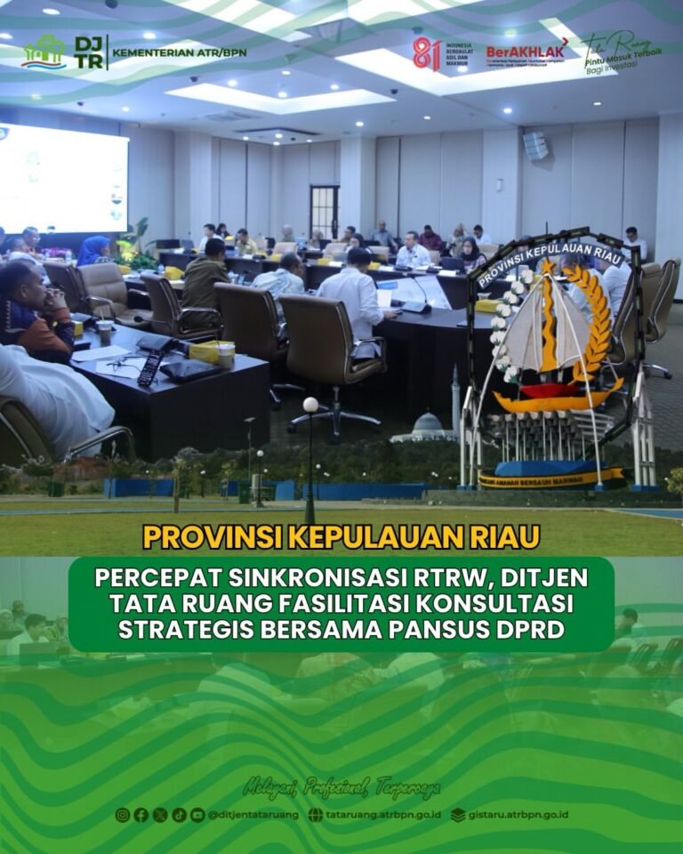 Direktorat Jenderal Tata Ruang Kementerian Agraria dan Tata Ruang/Badan Pertanahan Nasional (ATR/BPN) menggelar Konsultasi Strategis bersama Panitia Khusus (Pansus) DPRD Provinsi Kepulauan Riau (Kepri)