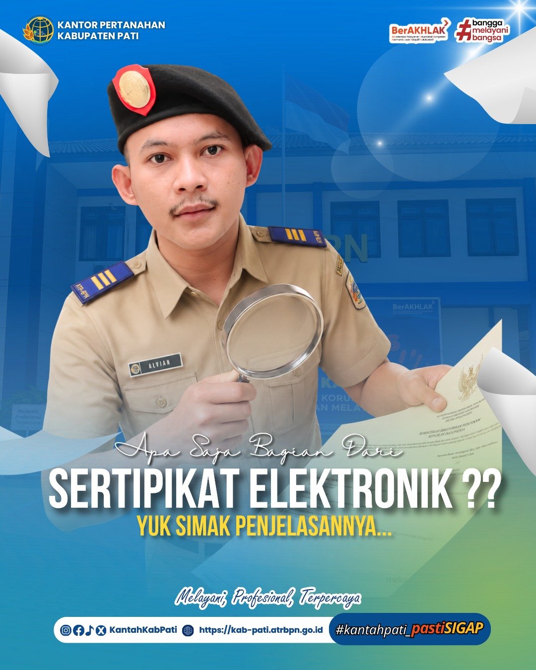Sertipikat Elektronik hadir dengan format yang lebih modern dan dilengkapi fitur keamanan untuk menjaga keaslian serta keutuhan data pertanahan.