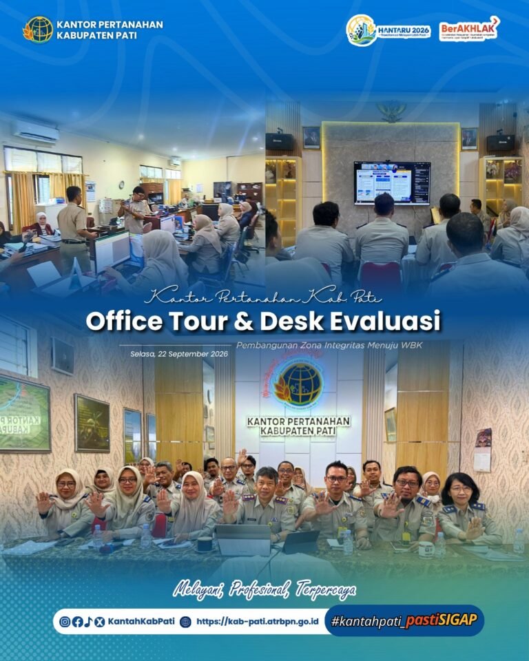Kantor Pertanahan Kabupaten Pati Ikuti Desk Evaluasi Wawancara Pembangunan Zona Integritas Menuju WBK Tahun 2026
