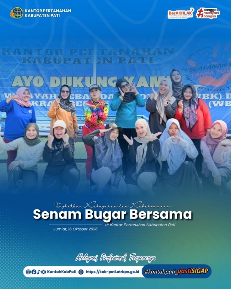 Tingkatkan Kebugaran dan Kebersamaan, Kantor Pertanahan Kabupaten Pati Gelar Senam Bugar Bersama