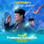 Segenap keluarga besar Kementerian ATR/BPN mengucapkan selamat ulang tahun kepada Presiden Republik Indonesia, Bapak Prabowo Subianto.