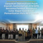 Pemerintah Kota Bengkulu melalui Badan Pendapatan Daerah (Bapenda) bersama Kantor Pertanahan (Kantah) Kota Bengkulu dan Direktorat Penilaian Tanah dan Ekonomi Pertanahan (PTEP) Kementerian ATR/BPN menggelar Rapat Koordinasi Pemanfaatan Peta Nilai Tanah di Provinsi Bengkulu